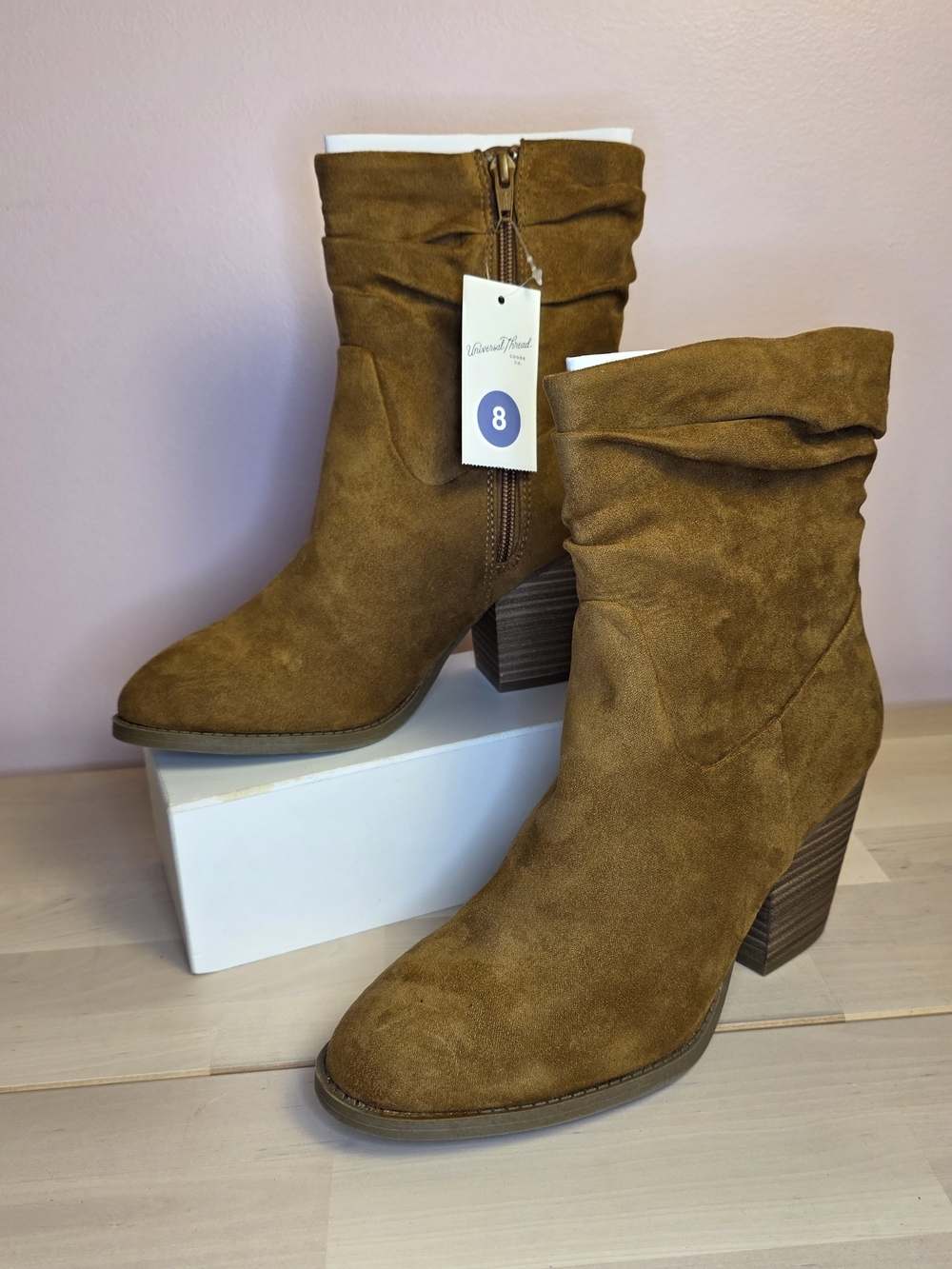 Universal Thread Suede Mid-Calf Block Heel Bootie